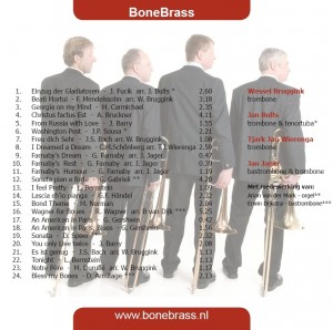 BoneBrass cd Einzug der posaunen, achterkant BoneBrass cd Einzug der posaunen, achterkant